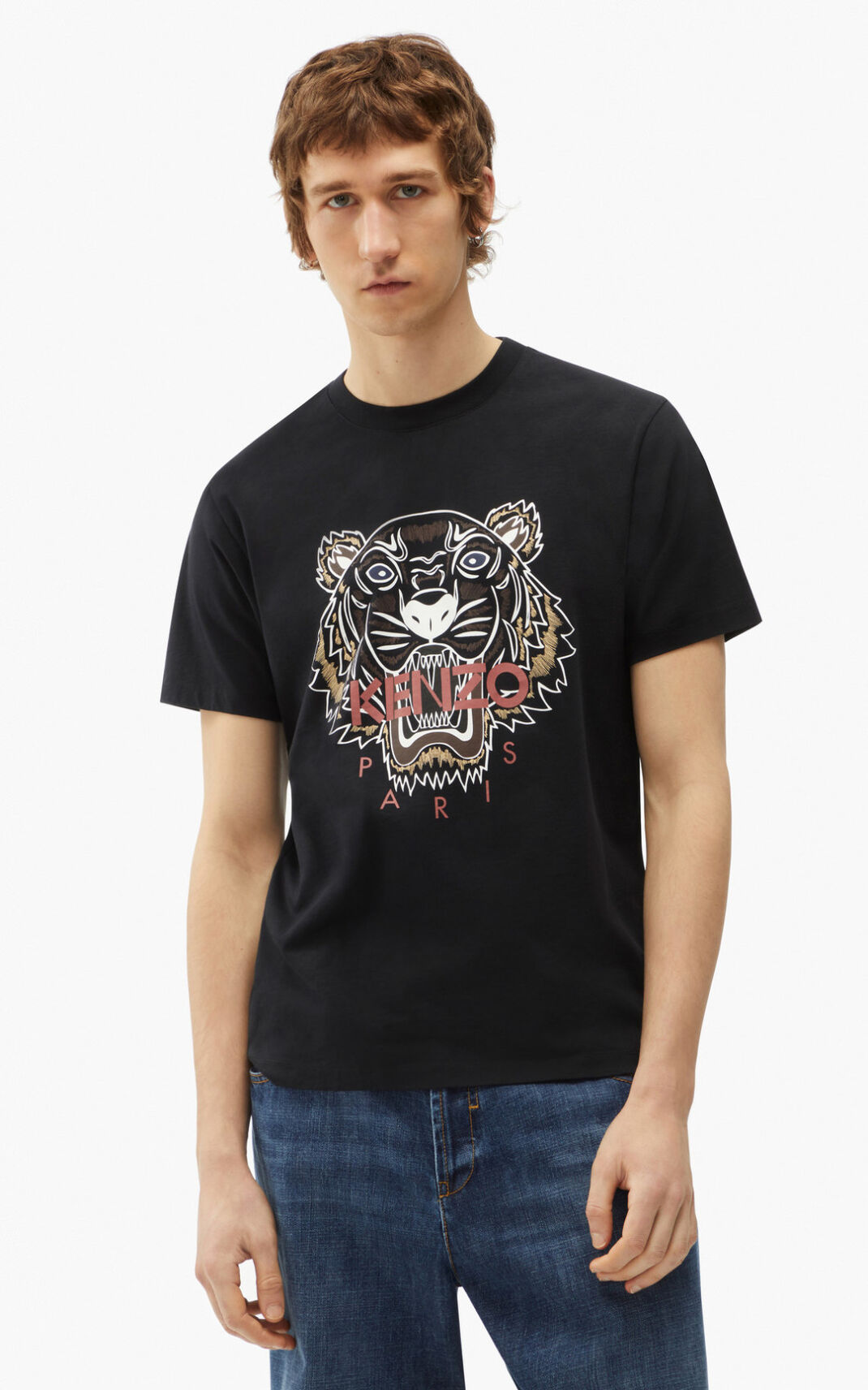 Camisetas Kenzo Tiger Hombre Negras TVM286419